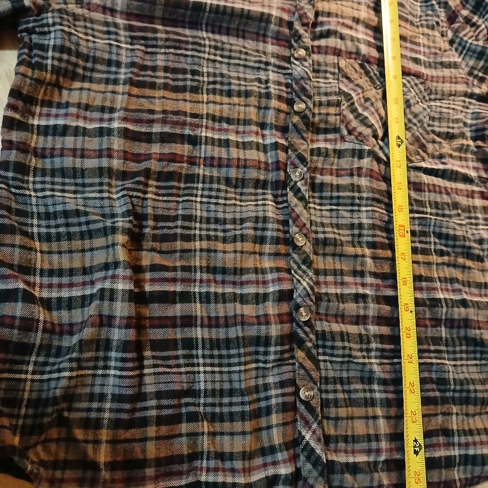 Maurices Woman Casual Plaid Buttondown Shirt - Black, Brown, Burgady XL - Picture 13 of 16